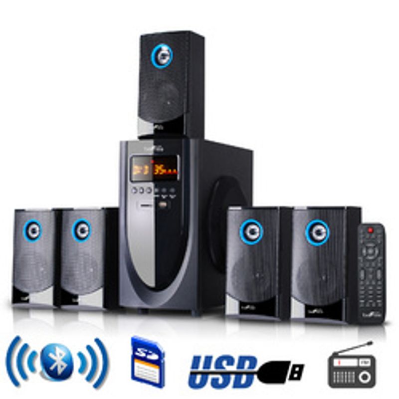 beFree Sound 5.1 Channel Surround Sound Bluetooth Speaker System_voghion.com