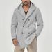 Stylischer Trenchcoat für Herren mit zweireihigem Design, mittellange Jacke aus Baumwollmischung für Frühling und Herbst, Slim Fit Freizeitmantel_voghion.com