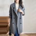 Doppelseitiger Wollmantel für Damen – Slim Fit Trenchcoat mit Gürtel, eleganter Pea Coat für Herbst und Winter, Büro & Freizeit_voghion.com