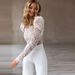 New Women's Clothing Round Neck Sexy Long Sleeve Bronzing Sequin Trousers Jumpsuit_voghion.com