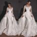 Elegant Off-the-Shoulder Lace Wedding Dress With Sweep Train & Open Back – Plus Size Inclusive_voghion.com