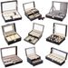 Watch Storage Box 12-digit Watch Case Wooden Pu Leather Watch Case With Lock Watch Case Display Case Storage Box_voghion.com