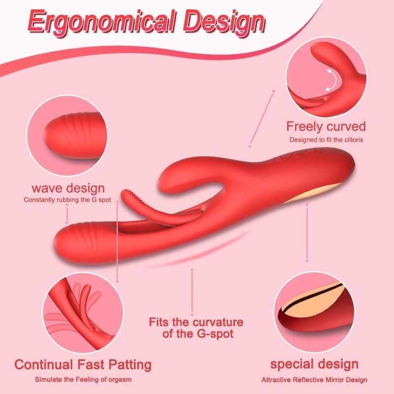 Vibrador XBONP de silicona para mujeres, estimulador del punto G y clítoris, 21 modos de vibración, juguete sexual para mujeres._voghion.com