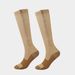 Long Tube Sports Compression Zipper Zipsox Elastic Leg Socks Toe-Covering Style_voghion.com