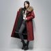 Women's Detachable Rabbit Fur Parka Coat, Knee-Length & Ankle-Length Winter Jacket With Hood, Windproof Outerwear For Extreme Cold (M-XXXL), Wine Red_voghion.com