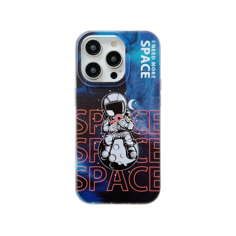 Mobilfodral astronaut iPhone14Promax mobiltelefonfodral lämplig för Apple 13/12/15 elektropläterat trendigt märkesskydd_voghion.com