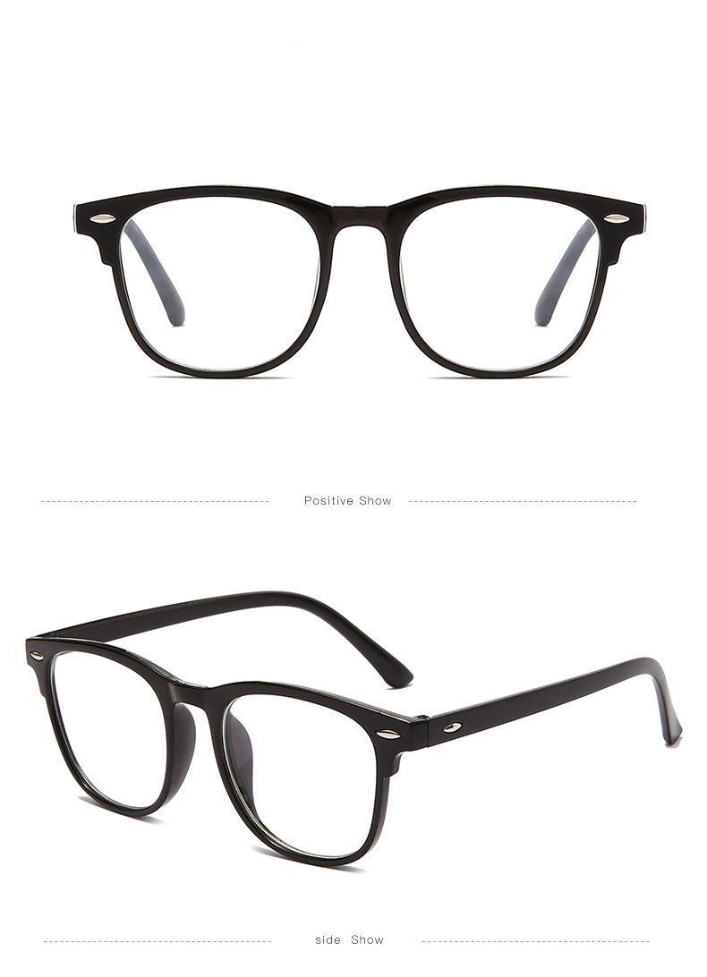 Transparent Computer Glasses Frame, Women's And Men's Anti Blue Light Circular Glasses, Blocking Glasses, Optical Performance Glasses_voghion.com