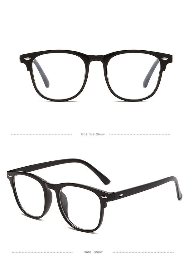 Transparent Computer Glasses Frame, Women's And Men's Anti Blue Light Circular Glasses, Blocking Glasses, Optical Performance Glasses_voghion.com