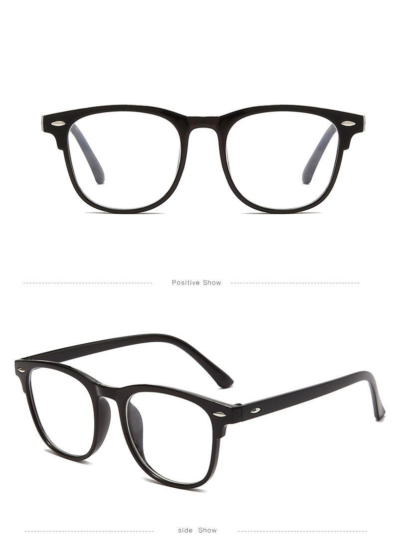 Transparenter Computerbrillenrahmen, Anti-Blaulicht-Rundbrille für Damen und Herren, Blockierbrille, Optische Leistungsbrille_voghion.com