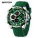 Men's Multi-Function Digital Watch With Interchangeable Straps - Waterproof, Luminous, Triple Time Zones, Stopwatch, Alarm, Calendar Round Dial Watch_voghion.com