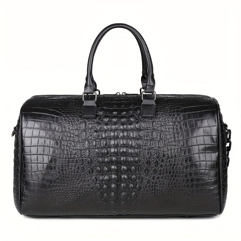  Men's Fashion Large Capacity Crocodile Pattern Travel Fiess Bag_voghion.com