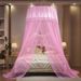Round Canopy Mosquito Net For Single/Double Bed - Premium Dense Weave Hanging Princess Bed Canopy With 360° Protection_voghion.com