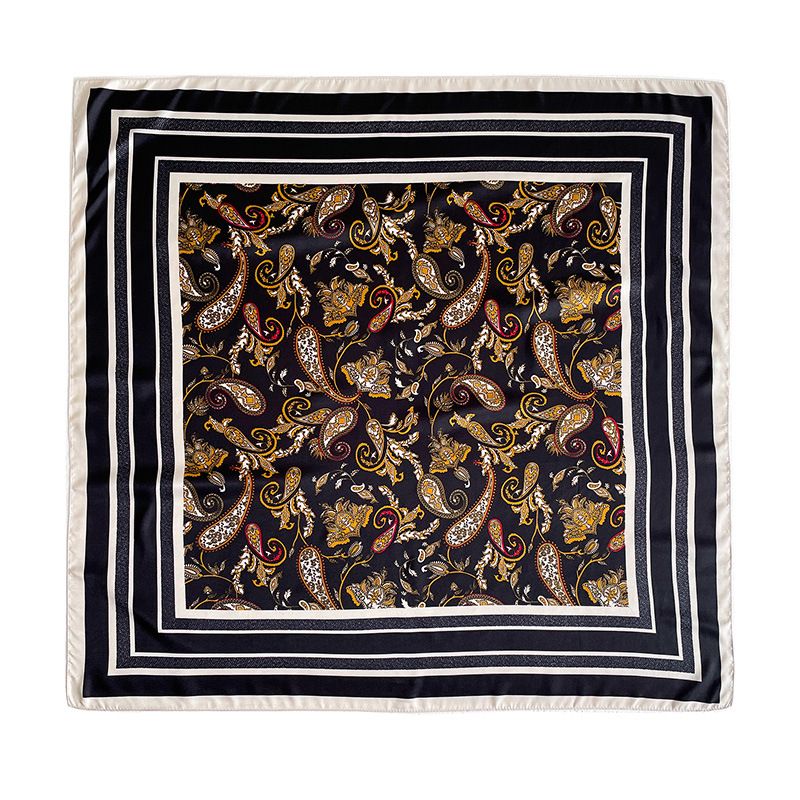 Summer 90 simulation diagonal flower elegant, stable, personalized trendy women's sunscreen and sunshade square silk_voghion.com