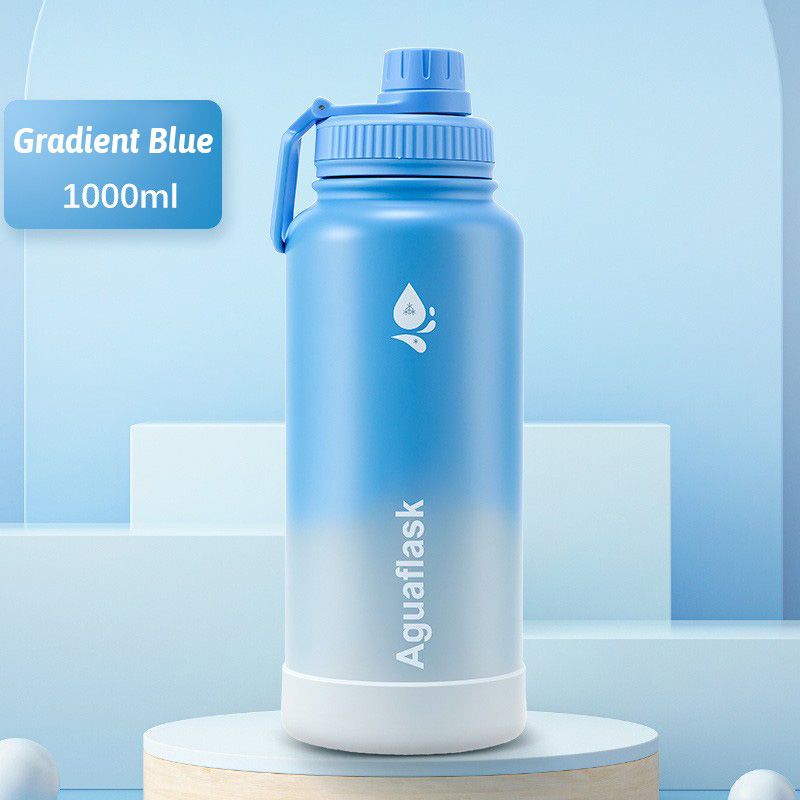 1000 ml Wasserflasche mit großem Fassungsvermögen, heiß und kalt, Edelstahl, tragbarer Vakuumbecher, Thermos-Isolierbecher_voghion.com