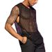 Gilet en résille pour hommes, gilet en maille transparente, sens de la perspective pour hommes, gilet en maille respirante en forme de I, tendance pour garçons_voghion.com