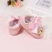 Rutschfeste Babyschuhe mit weicher Sohle, rosa Prinzessinnenschleife_voghion.com