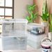 80L Wham Clear Plastic Storage Boxes With Lids Home Office Kitchen Stackable_voghion.com