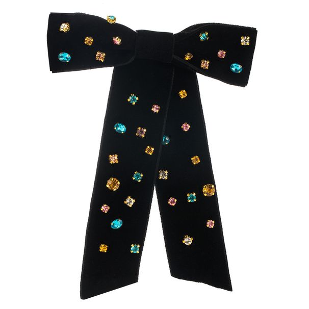 Nuovo peluche in stile coreano, strass per unghie di alta qualità, fermaglio a molla di alta qualità, fiocco a doppio strato, capelli da donna alla moda_voghion.com