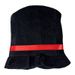 Cappello a cilindro nero per feste di compleanno, cappello a cilindro per cosplay, cappello morbido, cappello a cilindro con nastro rosso nero_voghion.com