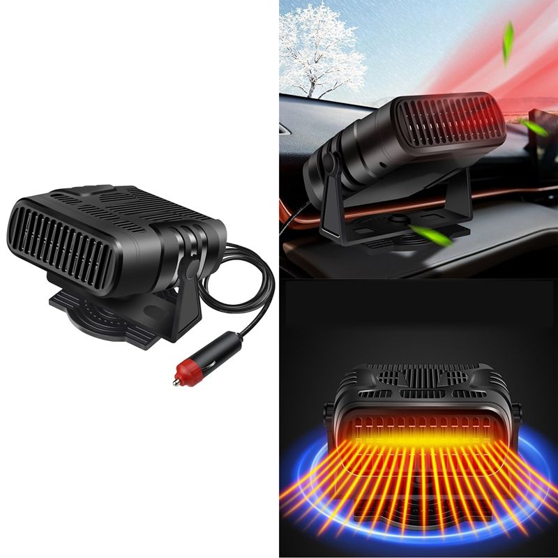 Prenosni grelec Coog ventilator avto odmrzovalnik demister 200W grelec vetrobranskega stekla 360 stopinj vrtenje_voghion.com