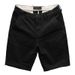 Trendy Summer Casual Shor For Men With Belt, Five-Point Loose Straight Cargo Shor, Solid Color Spor Mid-Length_voghion.com