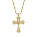 Collana con ciondolo a forma di croce hip hop per uomo e donna con zirconi cubici, accessorio di moda unisex alla moda, catena intrecciata da 24 pollici in oro o argento_voghion.com