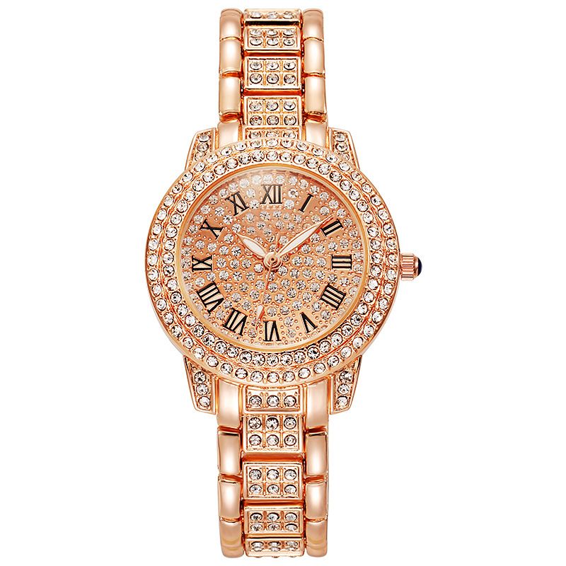 Bendian Treasure Bowl Full Diamond Dames Starry Sky Stalen Ketting Kleine Wijzerplaat Horloge Voor Dames_voghion.com