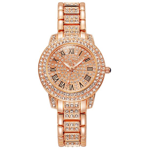 Bendian Treasure Bowl Full Diamond Dames Starry Sky Stalen Ketting Kleine Wijzerplaat Horloge Voor Dames_voghion.com