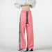Herrenbekleidung Hosen Gerade Retro Sommer Freizeithose - Retro Loose Fit Streetwear Jogger mit drei Streifen, geradem Bein und Drop Cuff Design_voghion.com