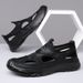 2025 Sandalen Herren Sommer rutschfeste Loch Mesh Sandalen Herrenschuhe_voghion.com