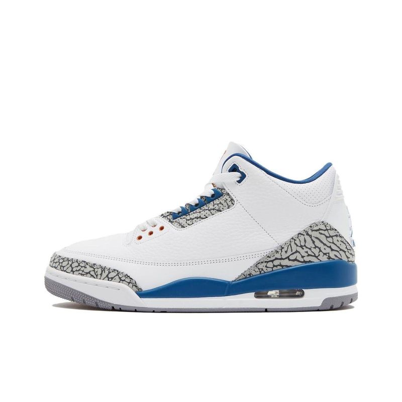 AJs 3 retro "White and True Blue" Wizards Low Top Basketball Shoe CT8532-148 White Blue_voghion.com