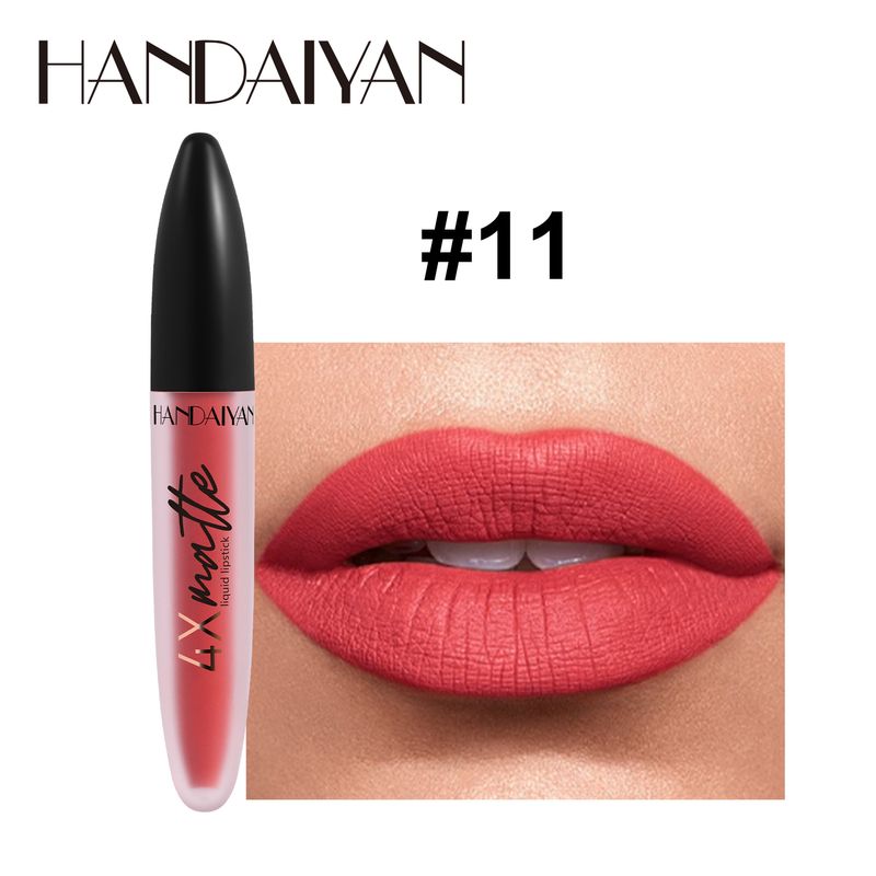 HANDAIYAN Matte Lip Glaze, rossetto liquido altamente pigmentato, 4 volte più duraturo, impermeabile e non sbiadisce, in confezione antiaderente_voghion.com