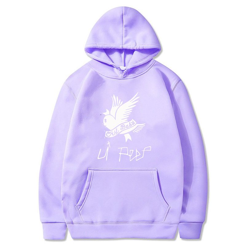 Moška oblačila pevec Lil Peep ulični trend pulover s kapuco_voghion.com