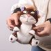 Cross-eyed cat doll bag pendant Cat soothing doll Doll Children's Day gift_voghion.com