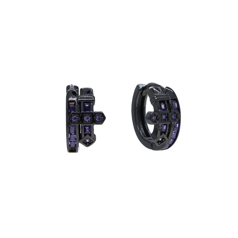Dames sieraden kruis oorbellen goud zilver pistool zwart en drie kleuren zwaard van gerechtigheid oorbellen sieraden_voghion.com