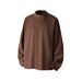 Men's Basic Long-Sleeve Thermal T-Shirt – Loose Fit, Soft Fleece-Lined Fabric, Solid Colors (White/Black/Gray/Brown/Beige, Sizes M-5XL)_voghion.com