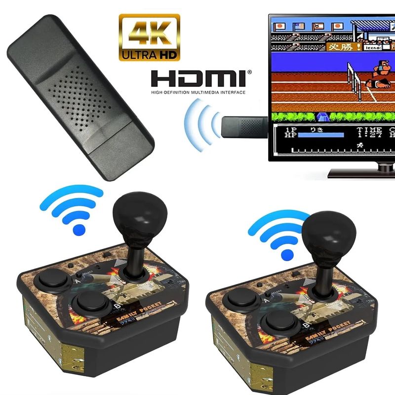 Nostalgic Game Console Retro Game Console HDMI Output TV Stick Wireless Joystick_voghion.com