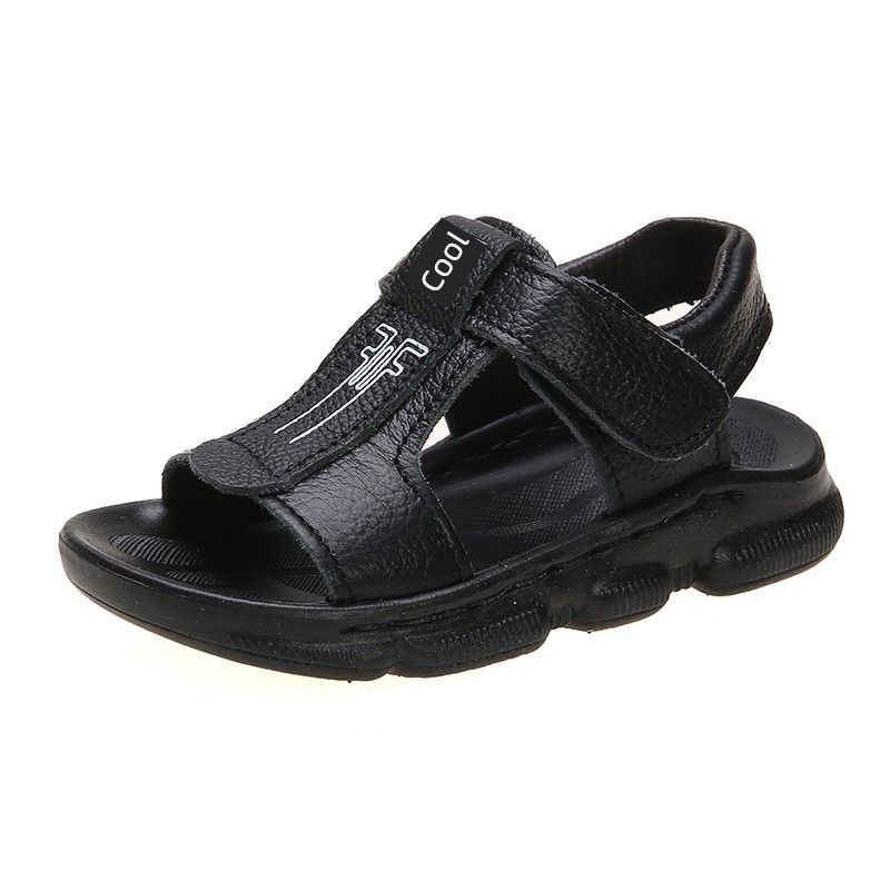 Genuine Leather Boys Korean Style Non Slip Soft Sole 1-6 Years Old Sandals_voghion.com