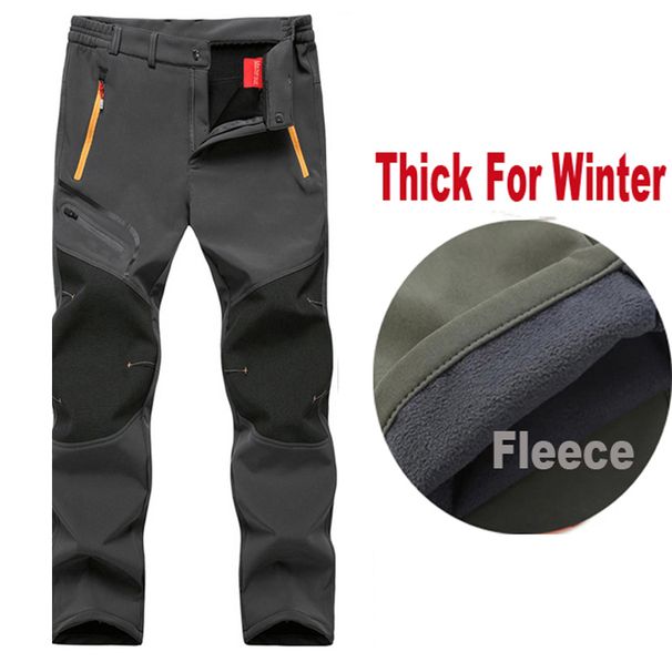 Pantalones softshell de invierno extragrandes para hombre, para actividades al aire libre, senderismo, pesca, acampada, escalada, senderismo, esquí, pantalones cálidos de viaje S-4XL_voghion.com