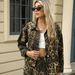 Washed Denim Jacket With Leopard Print - Trendy Streetwear Coat For Women_voghion.com