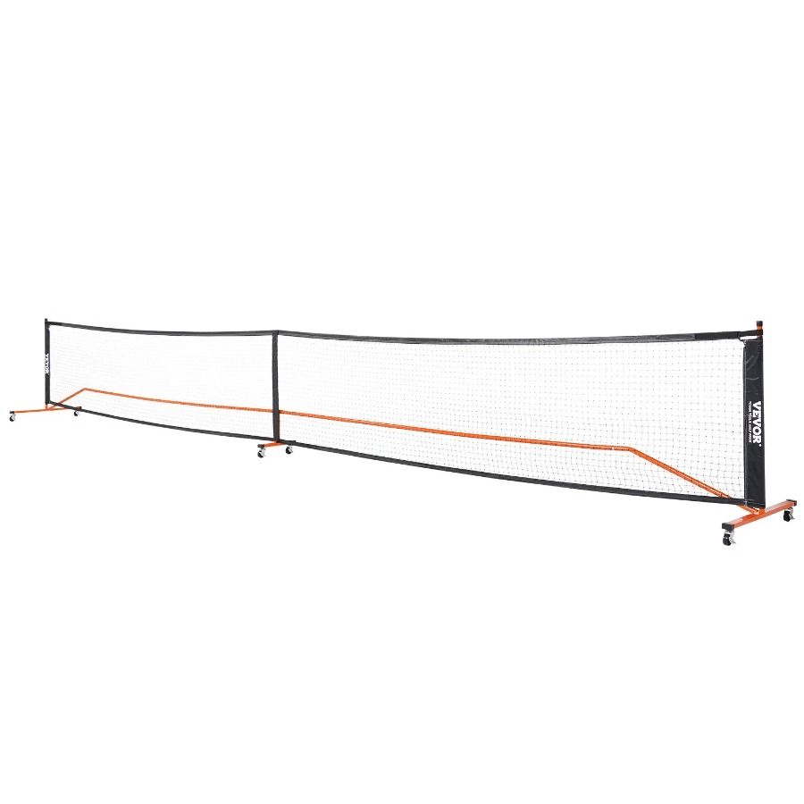 Rete portatile da 22 piedi per il trasporto di pickleball e intemperie, set di ruote stabili, sistema di regolazione delle palline, borsa resistente per pickleball con_voghion.com