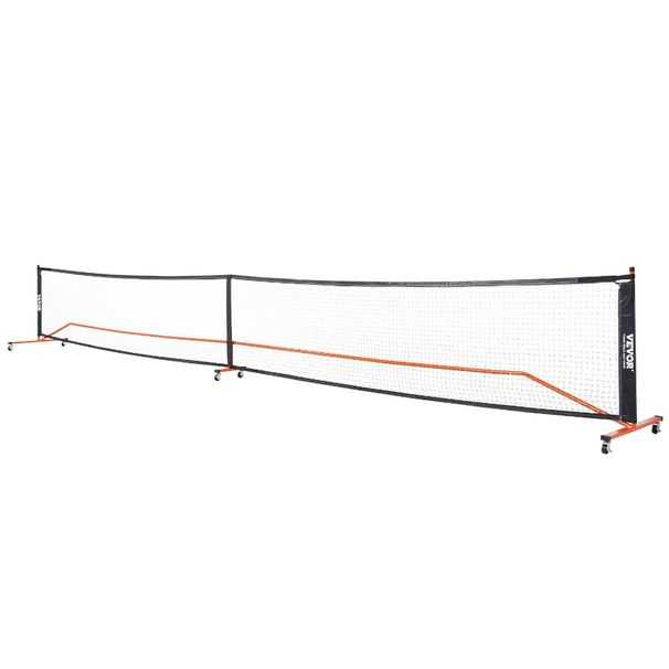 Rete portatile da 22 piedi per il trasporto di pickleball e intemperie, set di ruote stabili, sistema di regolazione delle palline, borsa resistente per pickleball con_voghion.com