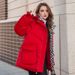 Women's down-padded winter padded houndstooth cotton-padded jacket new style_voghion.com