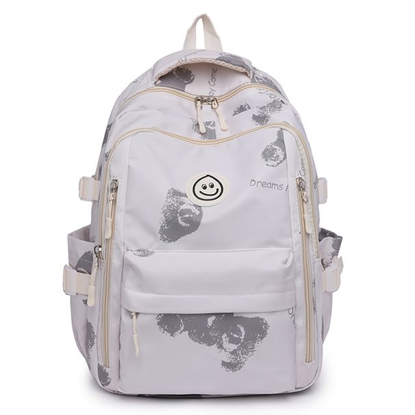 Women's Bags New version of niche solid color schoolbag spring style multi pocket backpack junior high school students large capacity backpack_voghion.com