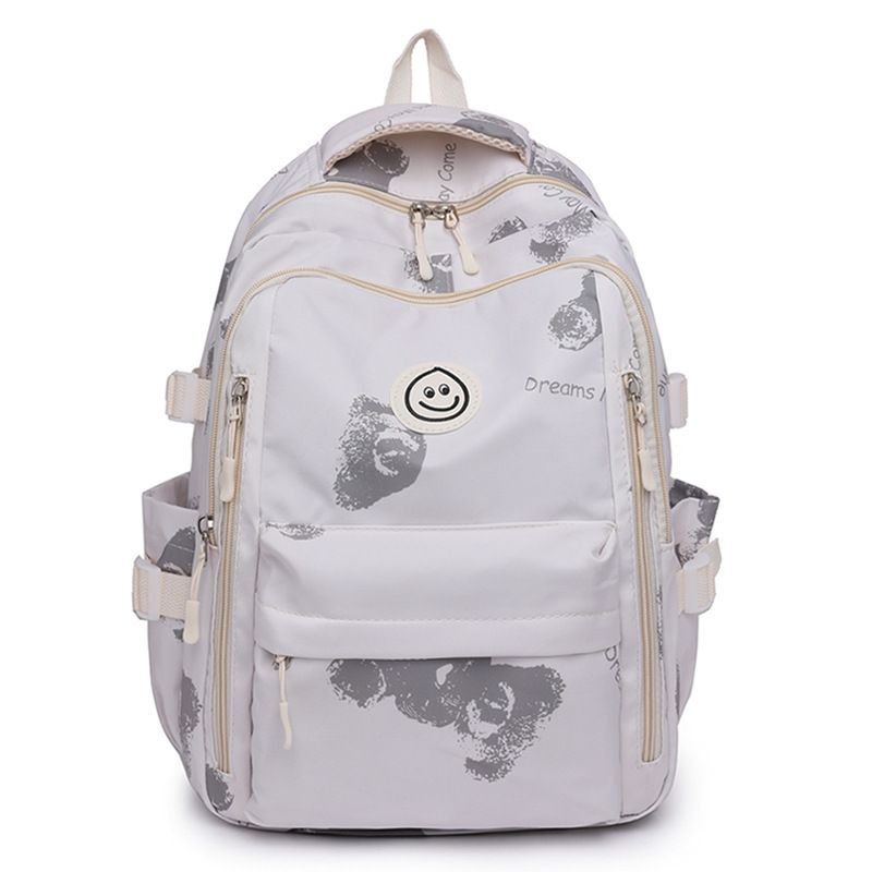 Damentaschen Neue Version eines Nischen-Schulranzens in Volltonfarbe im Frühlingsstil mit mehreren Taschen für Mittelschüler mit großem Fassungsvermögen_voghion.com