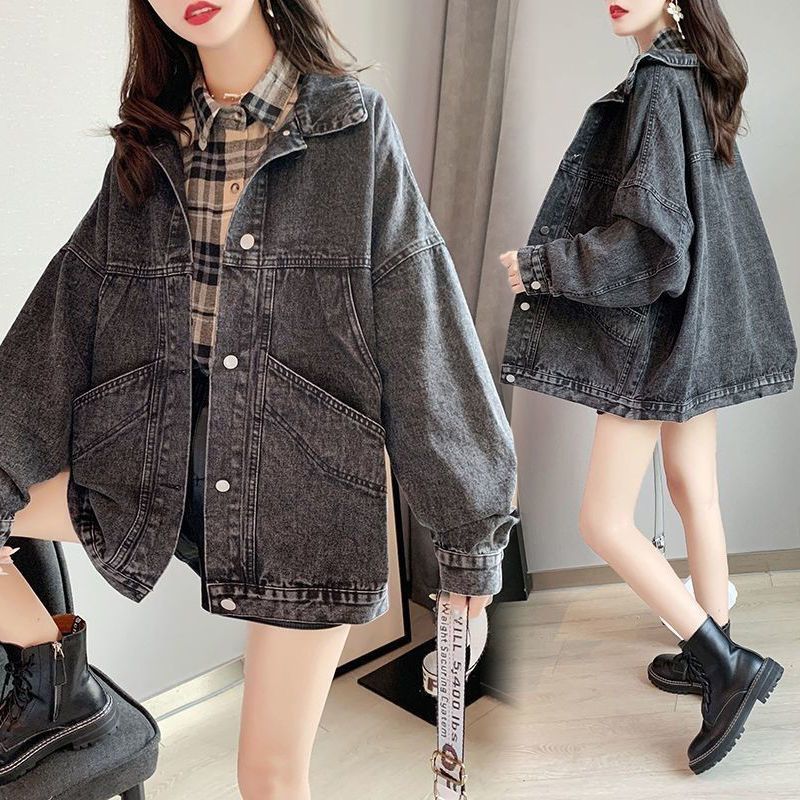 2023 New Spring Autumn Denim Jacket Hand-Studded Rivet Tassel Short Overcoat Women Jeans Jacket Fashion Rock Black Coats_voghion.com