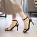 Women's Elegant Black Strappy Heels - Thin Stiletto Sandals For Women (Spring Comfortable High Heels)_voghion.com