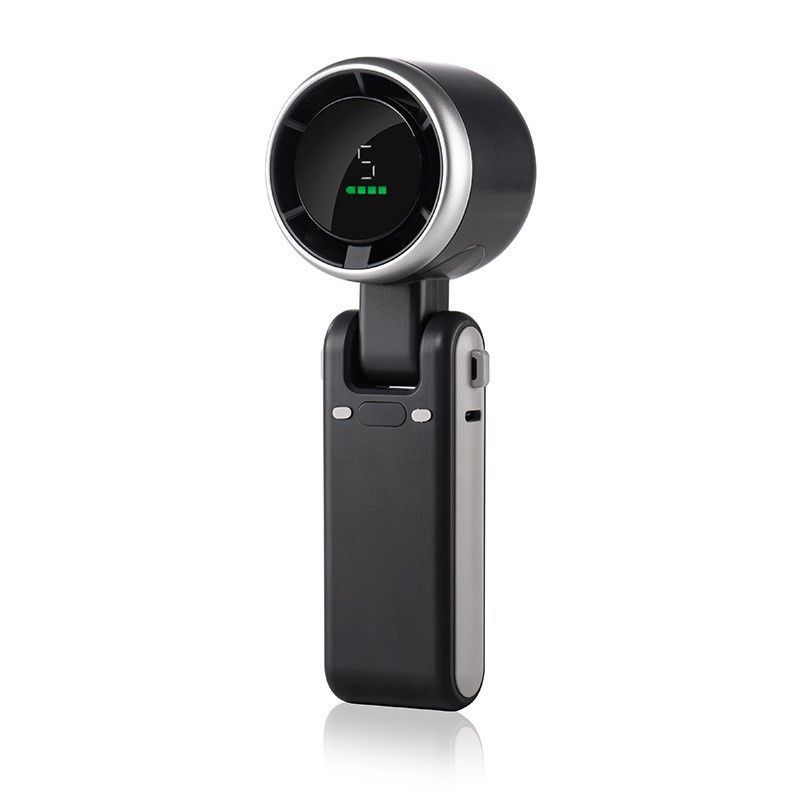 N607 High-Speed Handheld Heftigen Hals Hängen Büro Outdoor Tragbare Wiederaufladbare Digital Display Kleine Fan_voghion.com