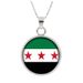 Collier avec nouveau drapeau syrien, sac tendance, porte-clés double face avec pierres précieuses_voghion.com