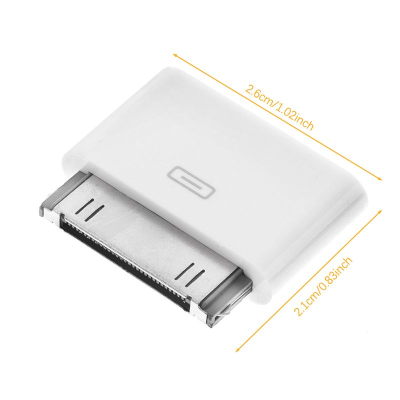 Adaptador convertidor de cargador Micro Usb a 30 pines para IPhone 4, 4s, 3gs, adaptador de sincronización de datos, cabezal de Cable USB, 1 ud._voghion.com